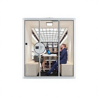 Cyspace Metaverse Cabines d'absorption acoustique rectangulaires pour services publics, hôtels, banques, aéroports - Négociation mobile 4/6 personnes