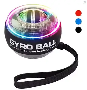 Snbo Gyro Ball พร้อมกระเป๋าพกพาแขนข้างExerciser Gyroballข้อมือแขนเทรนเนอร์Exerciser 5 Ledยิมแขนข้างข้อมือPower Gyro Ball