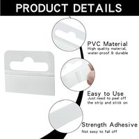 Onglets de suspension autocollants en plastique avec fente pliable pour affichage en magasin et vente au détail