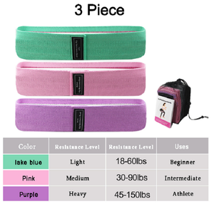 Bandes de Résistance Élastiques en Tissu 3-en-1 pour Entraînement de Fitness et Exercices de Gym – Meilleures Ventes Fabricant - Product Image 5