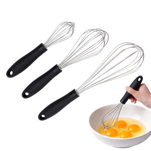 Lot de 3 fouets en acier inoxydable, écologiques, compatibles <span class=keywords><strong>lave</strong></span>-<span class=keywords><strong>vaisselle</strong></span>, 9, 11 et 12 pouces, pour battre les œufs, mélanger, fouetter et remuer - Product Image 1