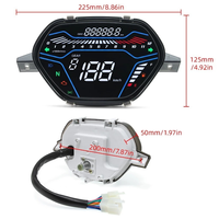 Panel Instrumen LCD Motor Harga Pabrik Terlaris dengan Odometer dan Pengukur Bahan Bakar Cocok untuk Honda Wave C100 CD100
