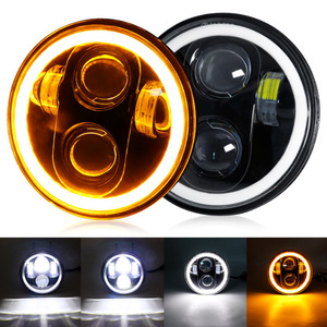 <b>LED</b> <b>Headlights</b> 5.75 Inch Round 4 Bulb Angel Eyes For Polaris Utility Vehicle 12V 3000K Universal Fit Retrofit Upgrade - Product Image 4
