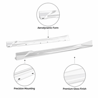 Extensions de bas de caisse brillantes pour berline, kit carrosserie aérodynamique sport, accessoires extérieurs automobiles