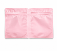 Sachets Mylar personnalisés 3,5g à fond plat 4x5 côte à côte, sachets pour produits, sachets Mylar 2-en-1, sachets d'emballage plastique 150 microns