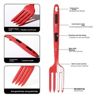 Fourchette flexible en silicone, fourchette de cuisine en silicone résistante à la chaleur de 12 pouces, grande fourchette antiadhésive, outil de cuisine ultime pour mélanger, écraser, fouetter