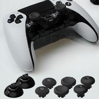 Manettes de remplacement en plastique pour PS5 PS4 PS5 Edge Xbox Controller 8 en 1, capuchons de joystick interchangeables, poignées pour pouces