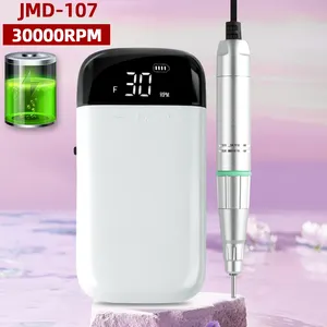 Jimdoa – ensemble de manucure et pédicure électrique Rechargeable, perceuse à ongles Portable, nouvel arrivage, 20W, 30000RPM, acrylique, pratique, 1 ensemble