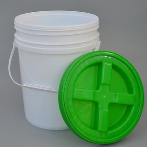 Seau en plastique XIANGSHI personnalisé avec couvercle et poignée, logo personnalisé, seau à <span class=keywords><strong>peinture</strong></span> <span class=keywords><strong>jetable</strong></span> épaissi 20L - Product Image 4