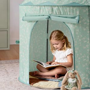 Tente château pour enfants en tissu doux, sûr et durable, imprimé étoiles, esthétique unisexe, pour chambre et salle de jeux, pour bébés, tout-petits, filles et garçons - Product Image 3