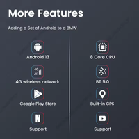 MEKEDE Car-Play Box Android 13 Système 4G Réseau sans fil GPS intégré 8 + 256G pour BMW ID6 ID7 ID8 ID8.5 ID9 MINI