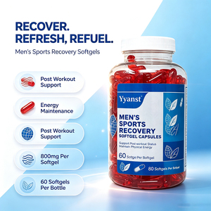 Men's Sports Recovery Softgel Capsules 800mg 60pcs Support Post Workout Status Maintain Physical Energy Private Label OEM - Product Image 3