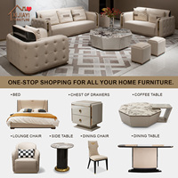 Ensemble de canapés 3+2+1 en cuir véritable de luxe, design italien, avec mousse haute densité pour salon haut de gamme