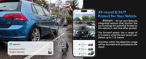 Telecamera di sicurezza 4G LTE per auto Dash <span class=keywords><strong>Cam</strong></span> anteriore all'interno remoto avviso istantaneo Live-View tramite UBox Pro App Cloud Storage IR visione notturna - Product Image 6