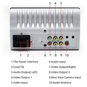 7 inch đôi DIN 7028b xe Stereo Màn hình cảm ứng đa phương tiện Máy nghe nhạc Bluetooth cuộc gọi âm nhạc USB Type-C camera phía sau kết nối điện thoại - Product Image 6