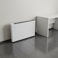 Unité de ventilo-convecteur ultra-mince apparente pour installation au sol, 180 mm, pour couloirs et halls