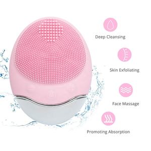 Cepillo de Limpieza <span class=keywords><strong>Facial</strong></span> Eléctrico Inalámbrico de Silicona de 5 Velocidades con Rejuvenecimiento de la Piel, Resistente al Agua IPX7, Marca Privada, Venta al por Mayor de Fábrica - Product Image 2