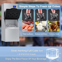 Fabricante de hielo en cubos comercial de alta calidad de 150kg a 500kg, compresor Emerson directo de fábrica para bares, cafeterías, hoteles, restaurantes