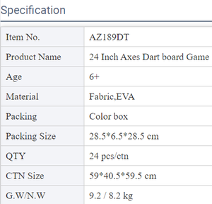 Jeu de fléchettes Velcro à <span class=keywords><strong>lancer</strong></span> de <span class=keywords><strong>hache</strong></span> de 24 pouces Jeu de fléchettes Jouets de fête en plein air Jeu éducatif à <span class=keywords><strong>lancer</strong></span> de cible Articles cadeaux pour enfants - Product Image 6