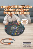 Puzzle éducatif en plastique Jeu de société Dénouer la corde Défi avec des jouets Fidget pour enfants Jeu interactif parent-enfant