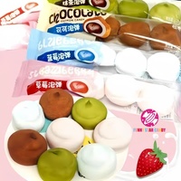 Collation Asiatique 22g Emballage Individuel Quatre Saveurs de Fruits Chocolat Sucré Guimauve Fourrée à la Confiture Barbe à Papa