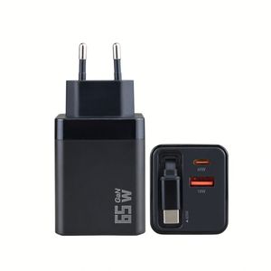 Scalable <b>Cable</b> 65W <b>USB</b> Wall Charger Quick <b>Charge</b> Phone <b>Type</b> <b>C</b> Charger Box Mobile Phone Charger for Iphone for Xiaomi - Product Image 2