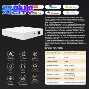 Passerelle Zigbee filaire <span class=keywords><strong>Tuya</strong></span> Golden Security, design barre, en plastique, compatible Google Assistant, SmartThings, <span class=keywords><strong>HomeKit</strong></span> - Product Image 2