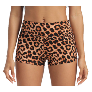 <span class=keywords><strong>F52</strong></span> da donna a vita alta con stampa leopardata Leggings da Yoga in tinta unita stile motociclista pantaloncini da Fitness sportivi Casual con tasche - Product Image 4