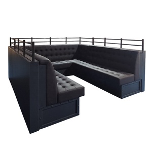 Conjunto de Asientos de Madera para KTV y Bares - Diseños Personalizados en Forma de U/L para Restaurantes y Salas de Juegos - Product Image 5
