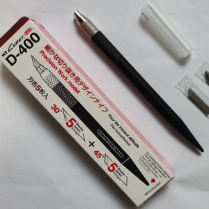 Nt Cutter <b>D</b>-400 Precision Knife 30/45 Degree Blades For Fine Craft Work <b>Model</b> Carving - Product Image 2
