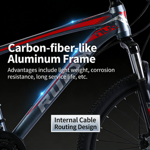 Bicicleta de Montaña con Cableado Interno de Aluminio, Horquilla de Suspensión de 38 mm, 27 Velocidades, Frenos de Disco Delanteros y Traseros, Ruedas de 26 Pulgadas - Product Image 6