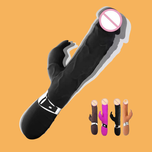 Vibrador de Conejita de Doble Cabeza, Dildo Simulado, Vibrador AV Estilo Conejo con Doble Punto G para Masturbación Femenina - Product Image 3