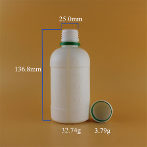 Bouteille en plastique HDPE + AD + EVOH, 250ml, contenant à capuchon vert, pour produits chimiques de chine, à haut canon, 10 pièces - Product Image 2