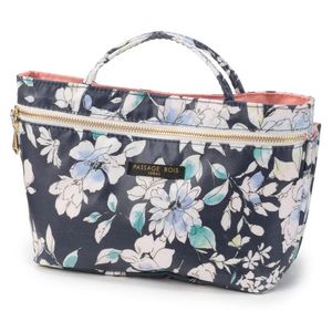Women's Cotton Foldable <b>Waterproof</b> Floral Print Tote Handbag with Multi-Pocket Organizer and Zipper for Daily Work and Travel - Product Image 5
