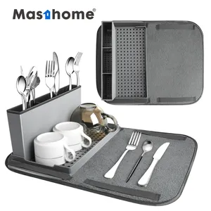 Masthome Collapsible Design Table Top Drain Bowl Cup Utensil Drying Holder Water Catching Drip Drain Tray