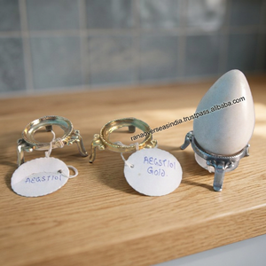 Wholesale High Quality Silver-Plated Brass Aluminium Metal Egg <b>Sphere</b> Holder Luxury Decorative Crystal <b>Ball</b> Display Stand Office - Product Image 3