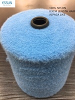 Hilo de imitación de Alpaca Nm12 0,9, pluma de pelo rizado de nailon opaco, de lujo para tejer suéteres y chaquetas, 100% cm, nuevo