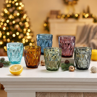 Tasses à jus, thé, eau, bière, cola en verre vert, bleu et rose de style européen Hxglass Factory – Gobelets populaires pour hôtels, vente en gros