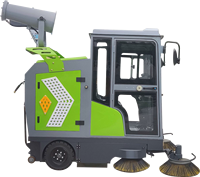 Balayeuse électrique autoportée 2000A avec nettoyage haute pression et pulvérisation d'eau froide pour la poussière, les débris et les ordures