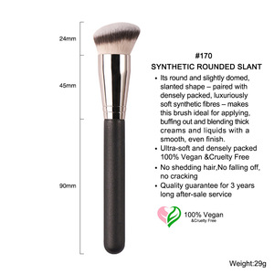 Marque privée Ulikeke-Pinceaux <span class=keywords><strong>de</strong></span> maquillage pour le nez <span class=keywords><strong>biseauté</strong></span>, 170/270/370, avec <span class=keywords><strong>fond</strong></span> <span class=keywords><strong>de</strong></span> <span class=keywords><strong>teint</strong></span> rond et plat - Product Image 4