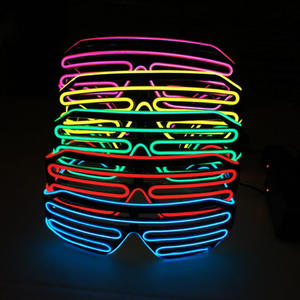 Vendita all'ingrosso di natale icona di otturatore per feste di Natale regalo promozionale che cambia colore prodotti di vendita calda occhiali a LED Shinny Sunray - Product Image 4