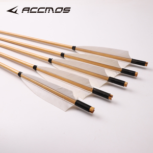 Frecce <span class=keywords><strong>in</strong></span> <span class=keywords><strong>legno</strong></span> fatte a mano da 33 pollici con 5 "piume di tacchino frecce di <span class=keywords><strong>legno</strong></span> per tiro con l'arco 20-50 libbre - Product Image 5