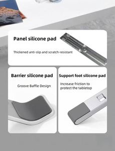 Support portable multifonction en alliage d'aluminium pour ordinateur portable, réglable en hauteur, pliable, support de bureau, fixation pour tableau de bord, pour utilisation sur bureau - Product Image 3