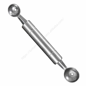 En gros KLH246 2 en 1 Coupe-boules de pastèque, Cuillère à pastèque, Couteau à découper les fruits, Outil de sculpture, Séparateur de pulpe en acier inoxydable - Product Image 5