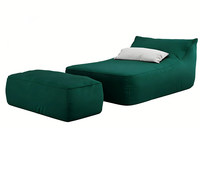 Fauteuil inclinable de jardin unique pour l'extérieur, canapé de jardin, chaise longue, transat de plage, housse de pouf uniquement
