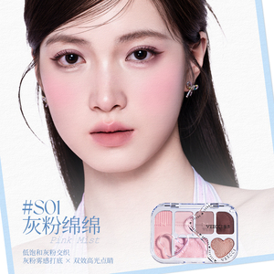 Precio al por mayor: Caja de regalo de encaje VEECCI con polvo de brillo intenso, colorete, paleta de sombras de ojos y brocha de maquillaje - Product Image 3