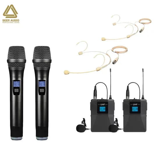 Seer S-688 Professional Stereo Sound Audio Mixer Bluetooth Wi-Fi USB Wireless Dynamic Microphones Rechargeable Battery Data