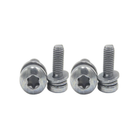 Vis Torx anti-effraction de grade 8.8, tête cylindrique, plaquées zinc-nickel, avec rondelle plate à ressort, M3M4M5M6M8
