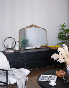 40 "x 31" cổ điển vàng vòm Kính tường gương với khung tối giản cho tường sử dụng - Product Image 5