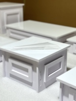 Nouveau Style Rehausseur Alimentaire de Buffet en PVC Acrylique, Socle Colonne Romaine pour Mariage, Ensemble de Piédestaux de Présentation, Décoration de Table pour Baby Shower et Fête